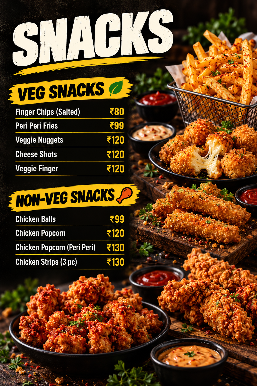 Snacks Menu